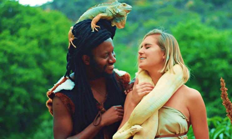 Winky D and Gemma Griffiths in the ‘MuGarden’ video.