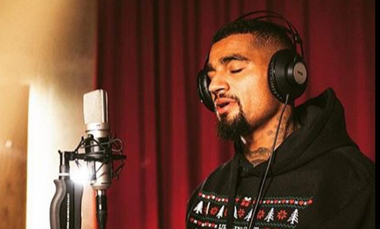 Kevin Prince Boateng en plein enregistrement (Photo) : ghanaguardian.com