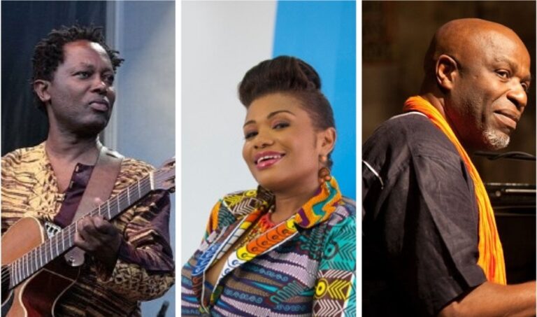 Lokua Kanza, Barbara Kanam et Ray Lema, parmi les artistes invités au Jazz Kif 2019. (photomontage).