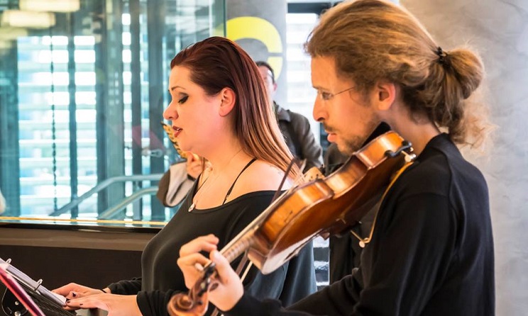 Musicians at a previous Interfaces Network event in Greece.