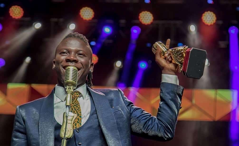 Le chanteur ghanéen Stonebwoy à AFRIMA 2018.