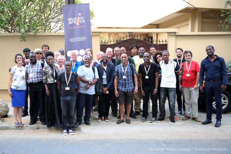 MIAF members pose for a photo during the organisation's annual general meeting in Dakar, Senegal, in 2017. Photo: Music In Africa