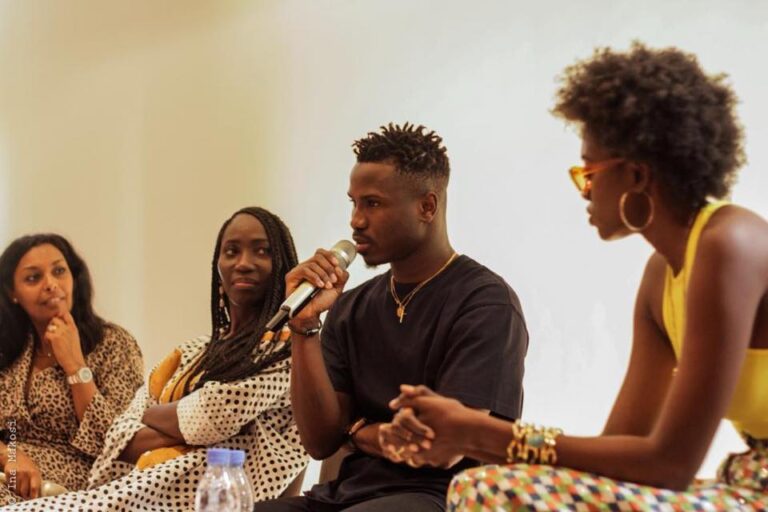 Dip Doundou Guiss et Aida Sock au talk du British Council (Photo) : Ina Makosi.