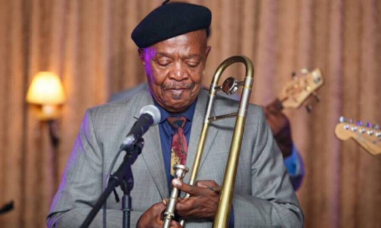 South African trombonist Jonas Gwangwa.