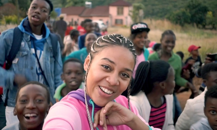 South African artist Sho Madjozi in a scene from the ‘Idhom’ music video. Photo: YouTube