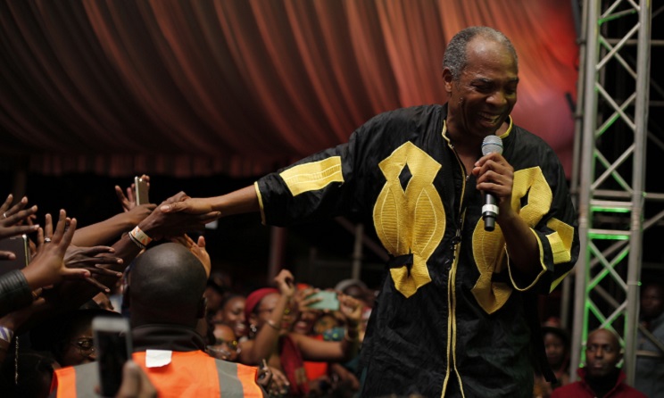 Afrobeat king Femi Kuti on the Koroga Festival stage. Photos: Capital FM