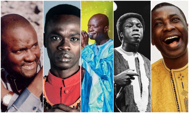 Ismaël Lô, Baaba Maal, Omar Pène, Thione Seck et Youssou N'Dour.