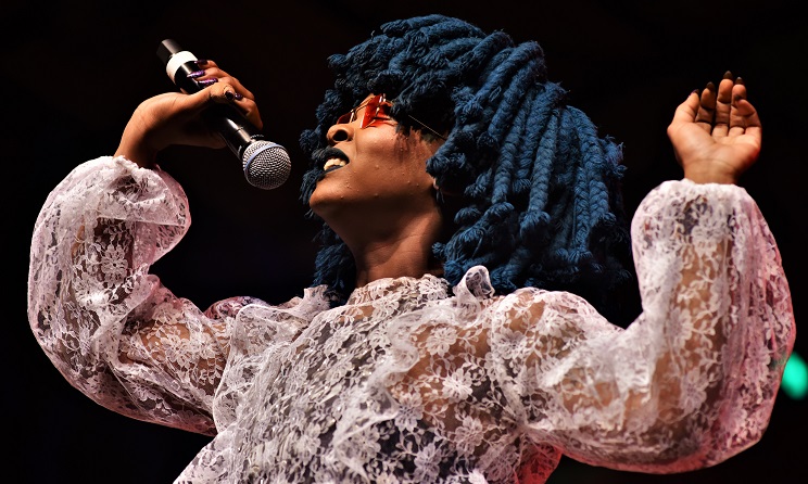 Moonchild Sanelly performing at MTN Bushfire 2019. Photo: Jonathon Rees