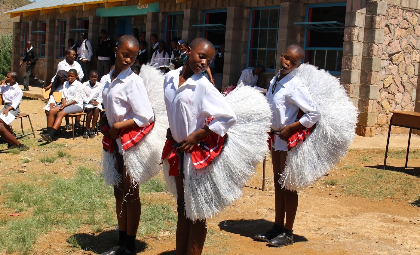 Basotho schoolgirls performing litolobonya. Photo: Lesotho Infinity and Beyond