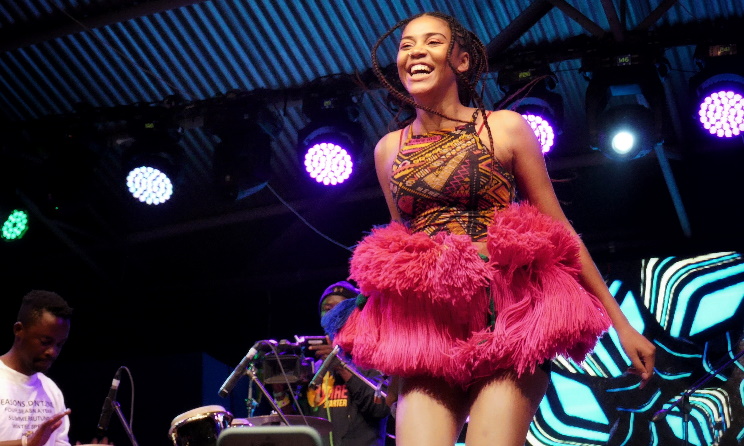 The funding is intended for individuals and organisations involved in cultural events, touring ventures and public art programmes. In the photo: Sho Madjozi performing at Grahamstown National Arts Festival in Eastern Cape, South Africa.