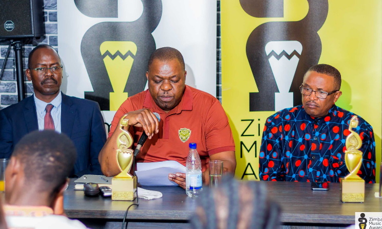 Zimbabwe Music Awards CEO Reason Sibanda speaks at the launch of the 2020 Zimbabwe Music Awards. Photo: Facebook