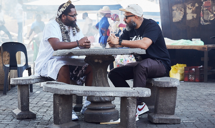 South African rapper Sjava chatting with Ebro Darden.