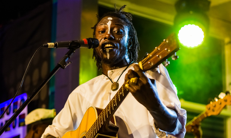 A musician performing at DOADOA 2019. Photo: Bwette Photography