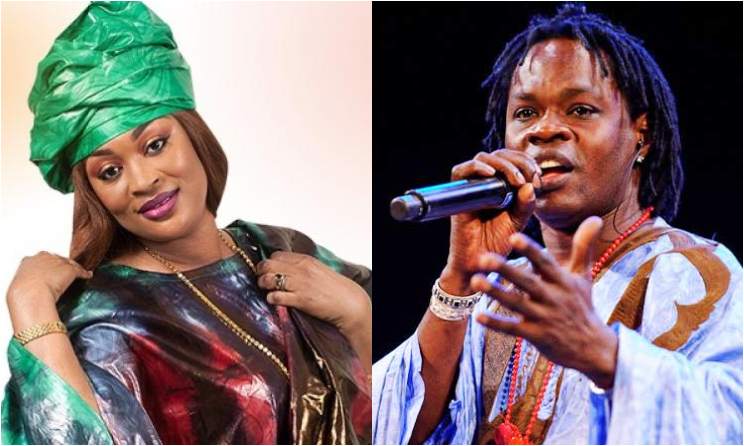 Les artistes sénégalais Titi et Baaba Maal.