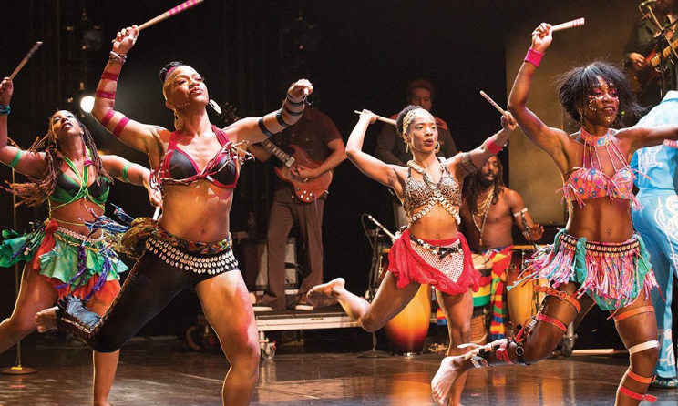Dancers during a performance of the Fela! musical on Broadway.