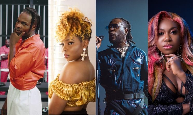 Naira Marley, Yemi Alade, Burna Boy and Niniola.