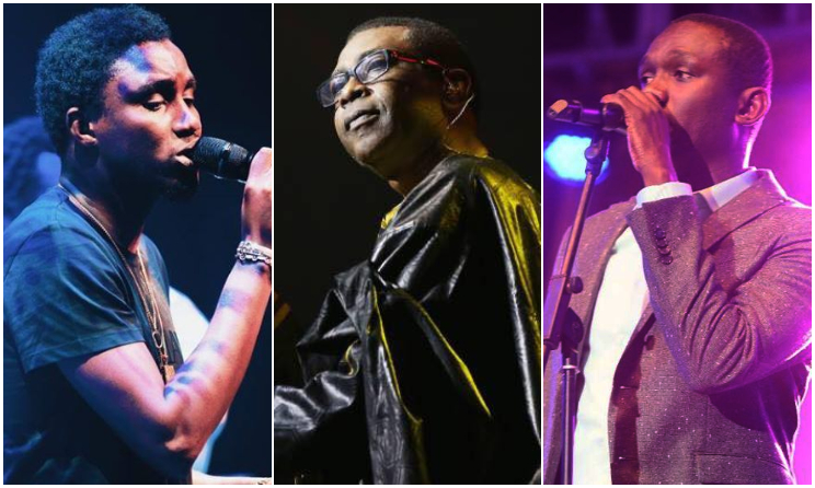 Wally Seck, Youssou N'Dour et Pape Diouf.