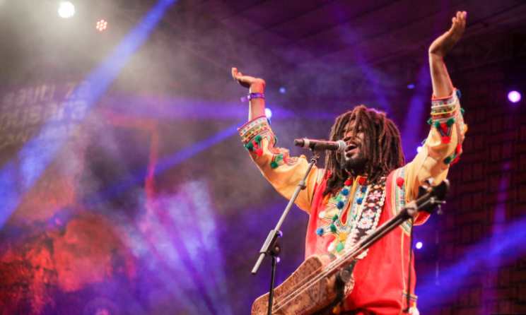 Moroccan musician Mehdi Qamoum at Sauti za Busara 2020. Photo: Link Reuben