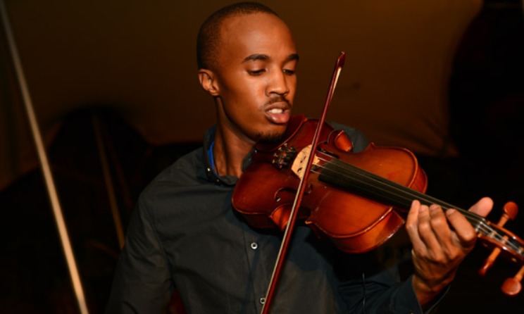 Kenyan violinist Scott Kabugi Mwangi.