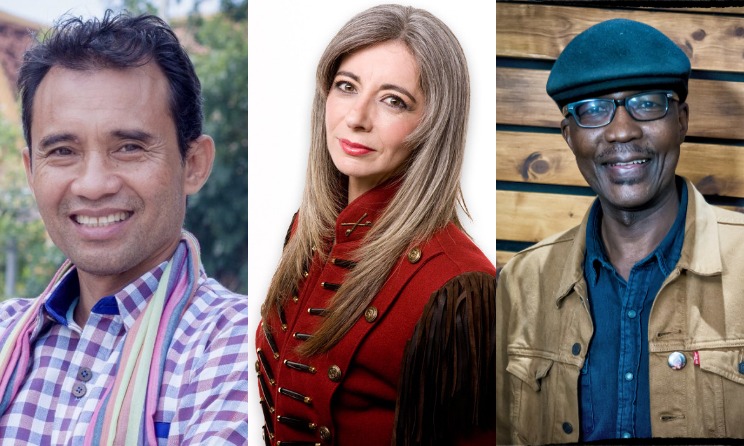 Arn Chorn-Pond, Dame Evelyn Glennie and Tabu Osusa.