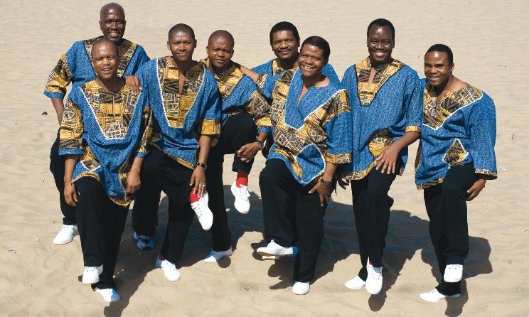 Ladysmith Black Mambazo with the late Joseph Shabalala (third from right).