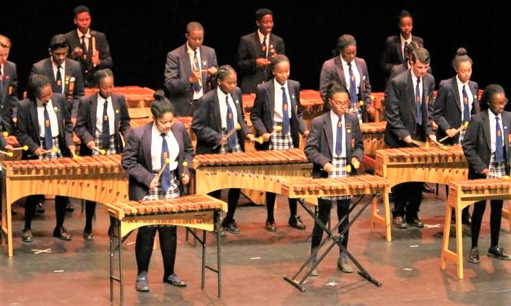 Pupils performing at a National Eisteddfod Academy event.