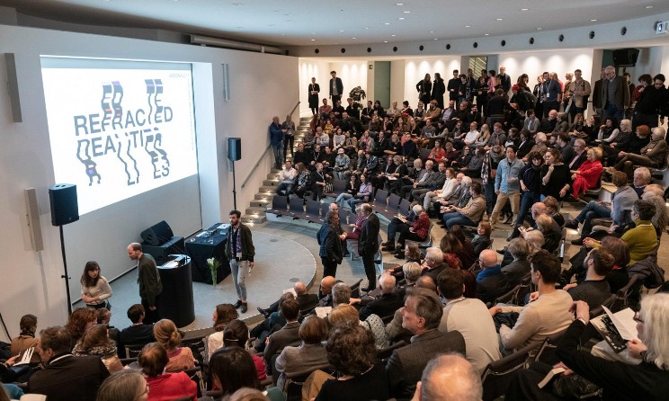 Delegates at the Videonale Festival in 2017. Photo: David Ertl