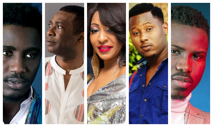 Photo-montage - Wally Seck, Youssou N'Dour, Viviane Chidid, Jah Man, Dip Doundou Guiss