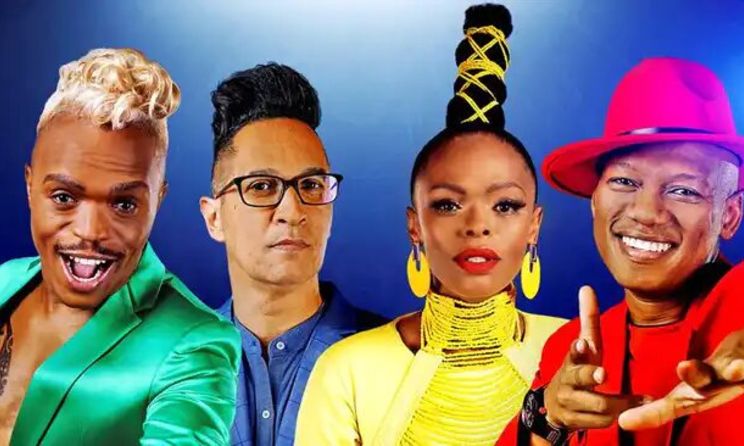 Somizi Mhlongo, Randall Abrahams, Unathi Nkayi and Proverb.