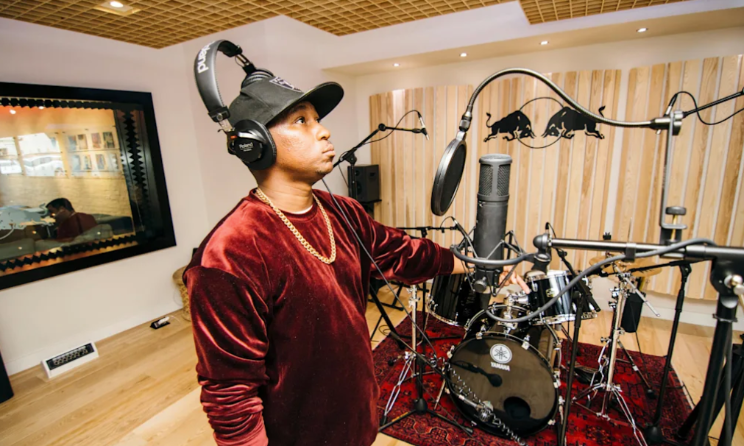 South African rapper Khuli Chana at Red Bull Studios Cape Town. Photo: Jono Jebus