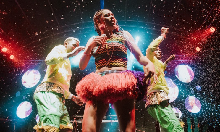 South African artist Sho Madjozi performing at Nyege Nyege 2019.