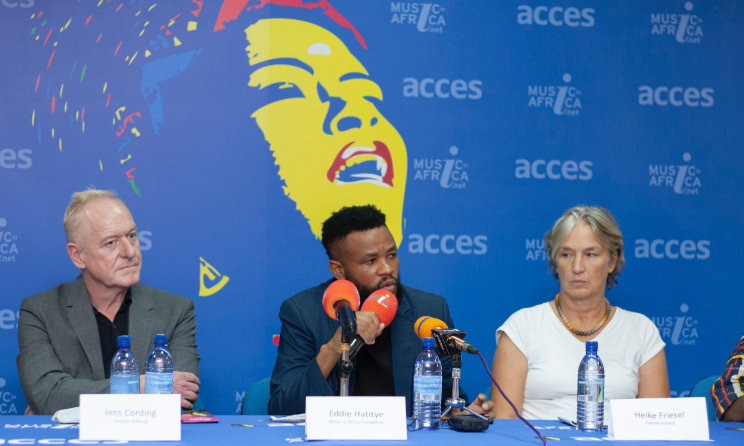 Music In Africa Foundation director Eddie Hatitye (middle).