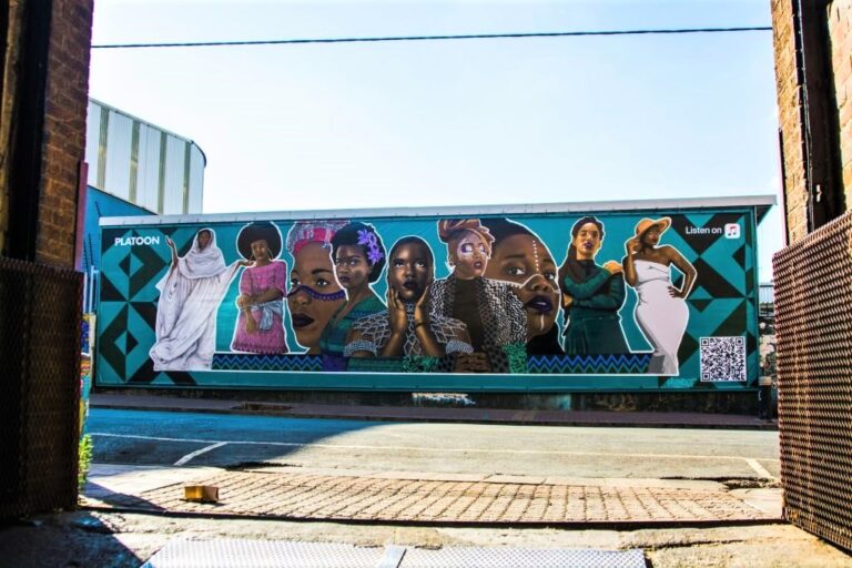 The Art of Women mural on display at the Maboneng Precinct in Johannesburg.