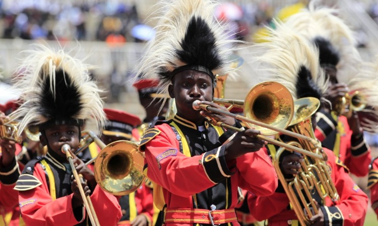 An orchestra at a previous celebration of Mashujaa Day.
