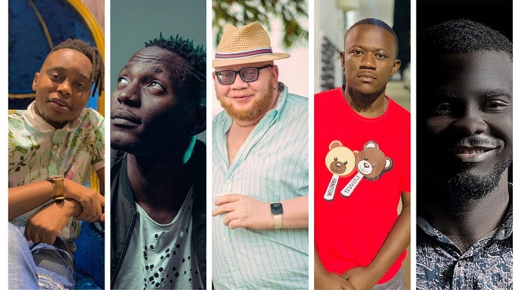 Les réalisateurs de vidéos Ach'B, Kingchrist Films, Yan Mambo, Etienne Pro et Blera Fula. (Photomontage).