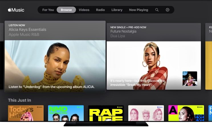 The music channel provides a 24/7 stream of music-related content.