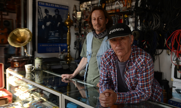 Ronnie and Jos Milne at the Allbang & Strumit music shop in Johannesburg.