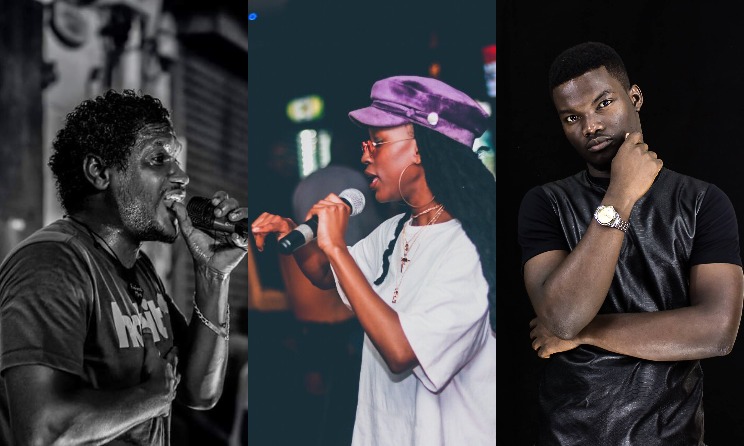 The Mic: Africa semifinalists Lionkklash, Steph and Yung Pabi.