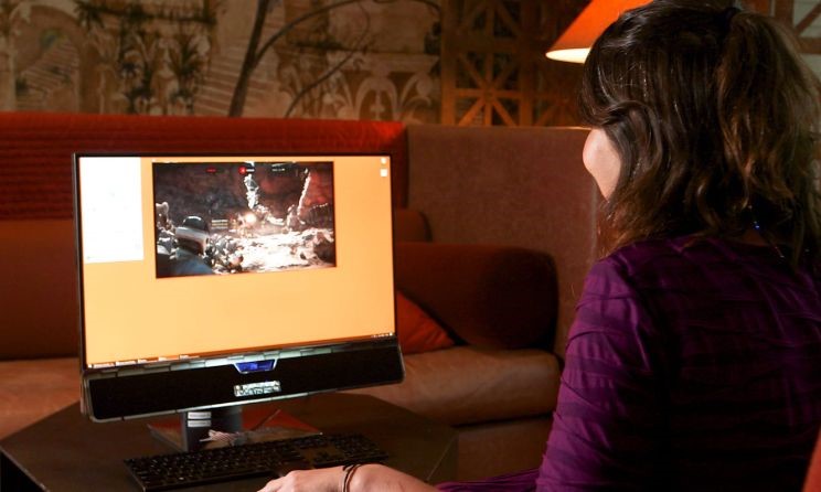 The new device lets users hear sound without earphones.