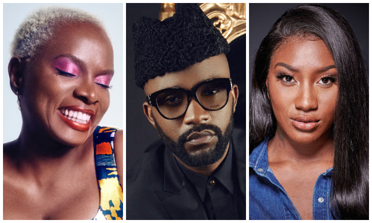 Angélique Kidjo, Fally Ipupa et Aya Nakamura.