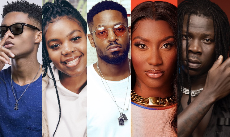 KiDi, Elaine, Prince Kaybee, Aya Nakamura and Stonebwoy.