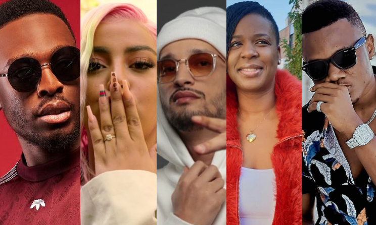 Dadju, Marwa Loud, Soolking, Charlotte Dipanda and Mbosso.