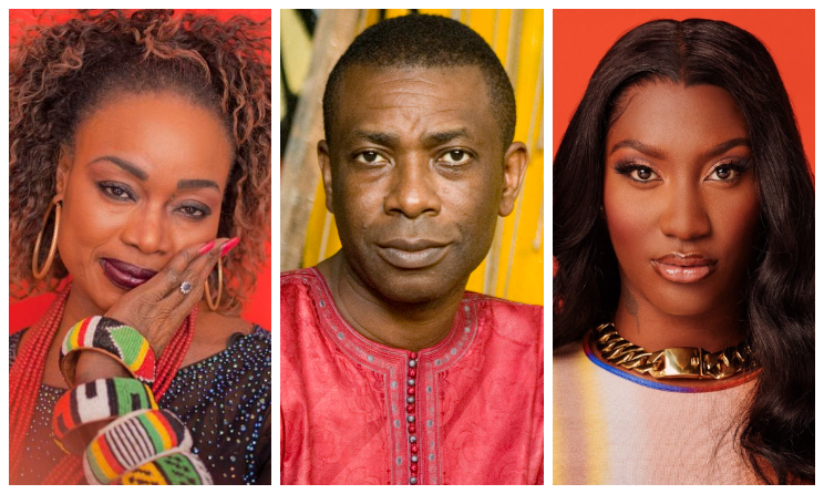 Oumou Sangaré, Youssou N'Dour et Aya Nakamura.