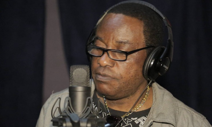 Nzaya Nzayadio during a recording session at Ketebul Music.