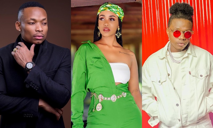 Otile Brown, Tanasha and Rayvanny.