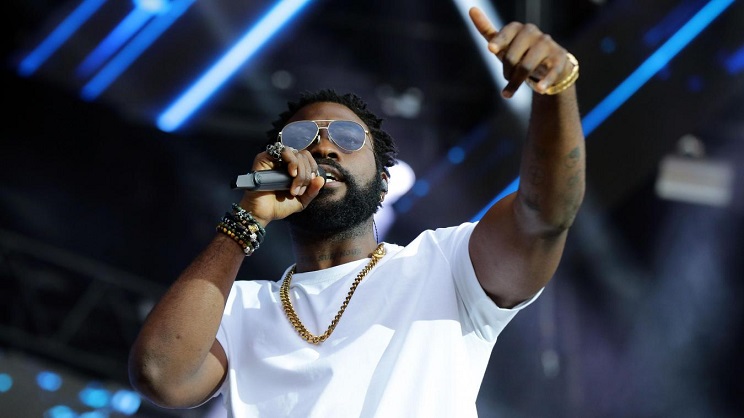 Le rappeur belgo-congolais Damso lors d'un concert. (Photo) : Ludovic Maillard.