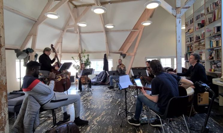 Berima Amo rehearsing with Music Stages, a section of the Royal Concertgebouw Orchestra ahead of the 4 April concert.