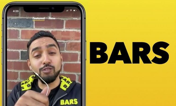 Bars is aimed at rappers who want to share and create their own short videos.