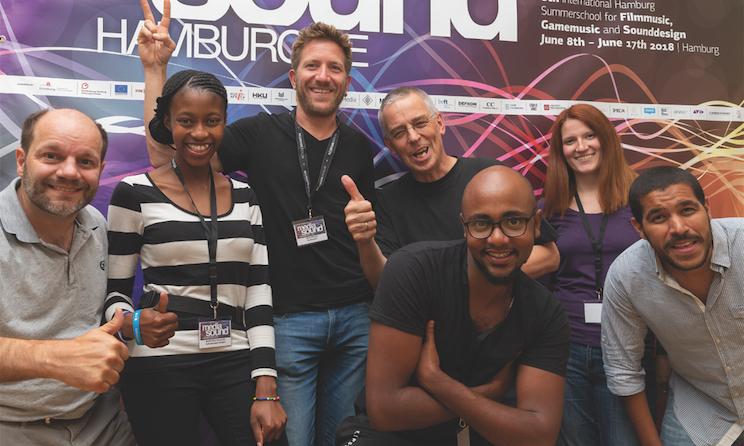 South Africa’s Rethabile Nyamate (second from left) during the 2018 edition of Media Sound Hamburg.