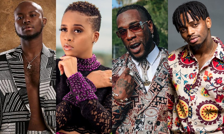 King Promise, Nandy, Burna Boy and Diamond Platnumz.